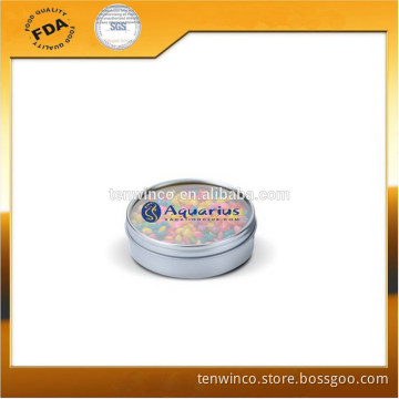 Round Screw Tin Box with Arcylic Window